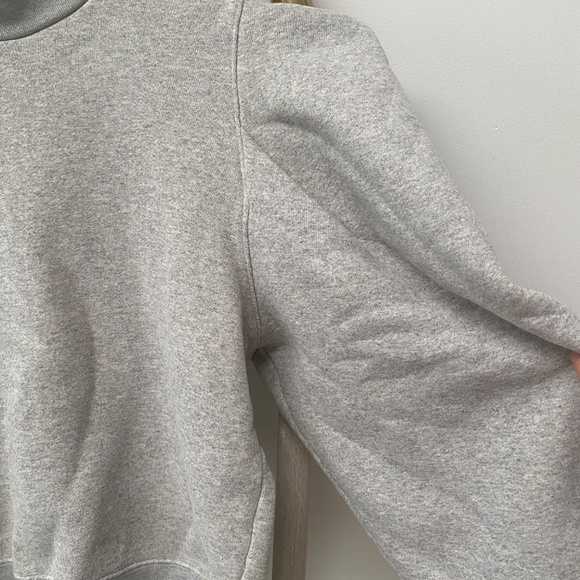Agolde Anika Gray Geometric Folded Shoulder Pullover Sweatshirt USA Size S - Picture 8 of 10